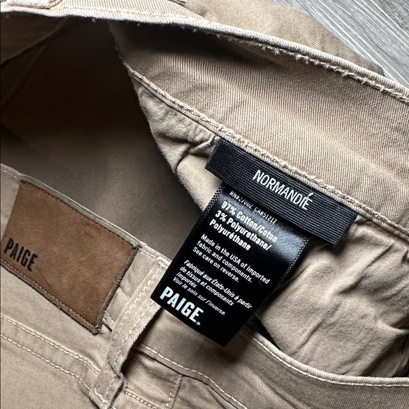PAIGE Normandie Straight Leg Light Sable Chino Jeans - 36 - Picture 8 of 9